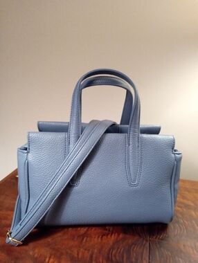 NWOT Mimi Antonia Three-Compartment Satchel/Crossbody, Jean Blue